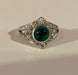 Ring 52 Emerald ring cabochon Diamonds 58 Facettes