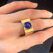 Ring 55 Tank Ring Lapis Lazuli 58 Facettes