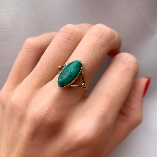 Bague 54 Bague Pierre verte 58 Facettes JE92