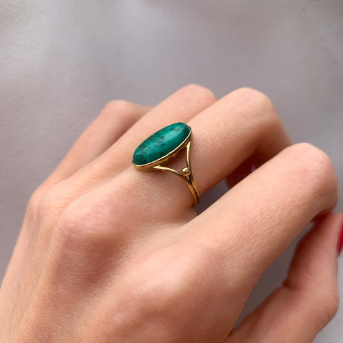 Bague 54 Bague Pierre verte 58 Facettes JE92