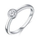 Ring 53 Solitaire diamond, white gold 58 Facettes 0