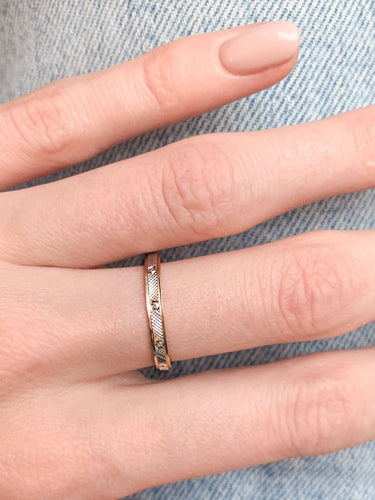 Bague 56 BAGUE ALLIANCE DEUX ORS 58 Facettes