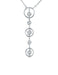 Pendant Necklace in 18-carat white gold, diamonds 58 Facettes