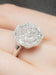 Ring Round Ring “Flower” White Gold & Diamonds 58 Facettes 210032