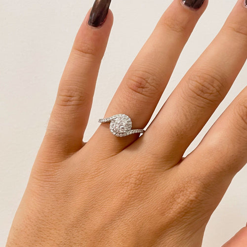 Bague Bague Tourbillon diamants en or blanc 58 Facettes