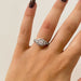 Ring White gold ring, intertwined with diamonds 58 Facettes