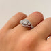 Ring White gold ring, intertwined with diamonds 58 Facettes