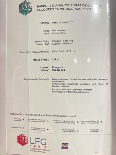 Bague Bague Rubis exceptionnel 58 Facettes 1