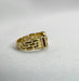 Ring Vintage Ring Yellow Gold Diamonds Ruby, Panthère Mesh 58 Facettes