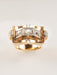 Ring 54 Tank ring 2 golds, old cut diamonds 58 Facettes