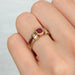 Ring Vintage Ring Yellow Gold Ruby Diamond 58 Facettes 1