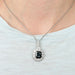Sapphire and Diamond Necklace White Gold 58 Facettes