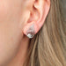 Boucles d'oreilles Boucles d'oreilles Vintage Diamants Or blanc motif feuille 58 Facettes 1