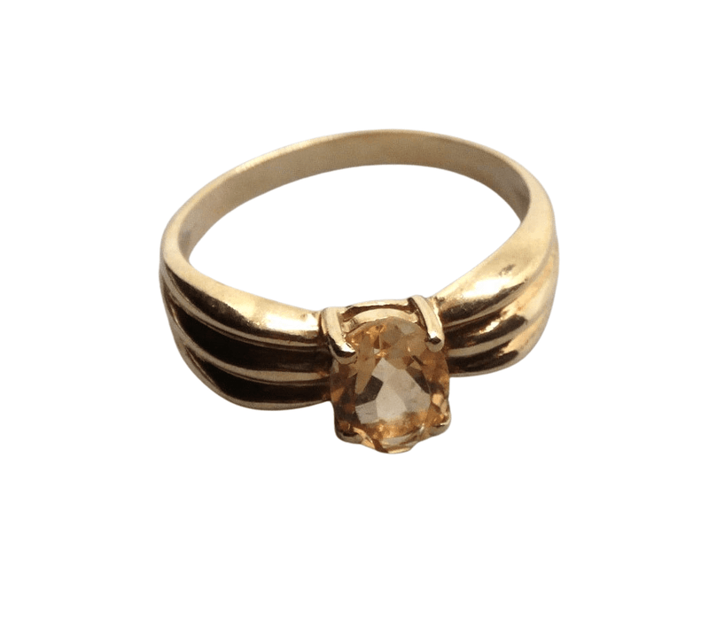 Bague 55 Bague Or jaune Citrine 58 Facettes 11683