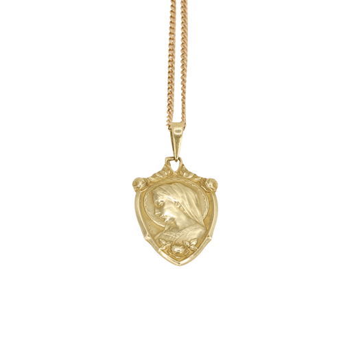 Pendentif Médaille Art Nouveau  Vierge par P. Lasserre 58 Facettes 912