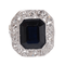 Bague 53 Bague en platine saphir et diamants 58 Facettes 32197