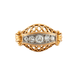 Ring 59 Openwork Tank Ring - Diamonds 58 Facettes 1041