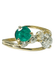 Ring 52 Toi et Moi Emerald Diamond Ring 58 Facettes