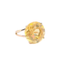 Ring 53.5 Yellow Citrine Ring in Yellow Gold Solitaire 58 Facettes AA 1513