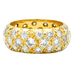 50 Alliance ring in yellow gold, diamonds 58 Facettes
