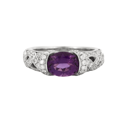 Bague 54 Bague Entrelacé Améthyste Diamant 58 Facettes 002.138