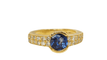 Bague Bague en or jaune, saphir de Ceylan et diamants 58 Facettes F4830