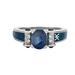 KORLOFF ring - Sapphire and diamond ring set in white gold 58 Facettes DV0511-1