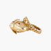 Ring 49 “ZOLOTAS” ram’s head ring in yellow gold 58 Facettes P8L4