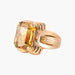Ring 61 Art Deco ring in yellow gold and Citrine 58 Facettes P3L1