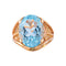Bague 52 Bague Art Déco or rose et topaze bleue 58 Facettes P2L17