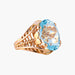 Ring 52 Art Deco ring in pink gold and blue topaz 58 Facettes P2L17