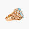 Bague 52 Bague Art Déco or rose et topaze bleue 58 Facettes P2L17