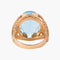 Bague 52 Bague Art Déco or rose et topaze bleue 58 Facettes P2L17