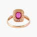 Ring 59.5 Marguerite diamond and ruby ​​ring 58 Facettes P5L3