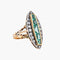Bague 49 Bague Marquise émeraudes et diamants 58 Facettes P5L4
