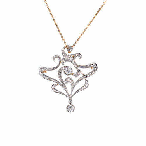 Collier Collier Art nouveau diamants 58 Facettes P3L6