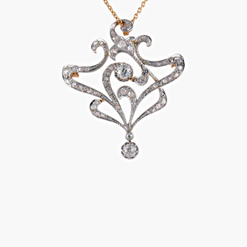 Collier Collier Art nouveau diamants 58 Facettes P3L6