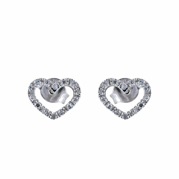 Boucles d'oreilles Boucles d'oreilles coeur diamants 58 Facettes P1L9