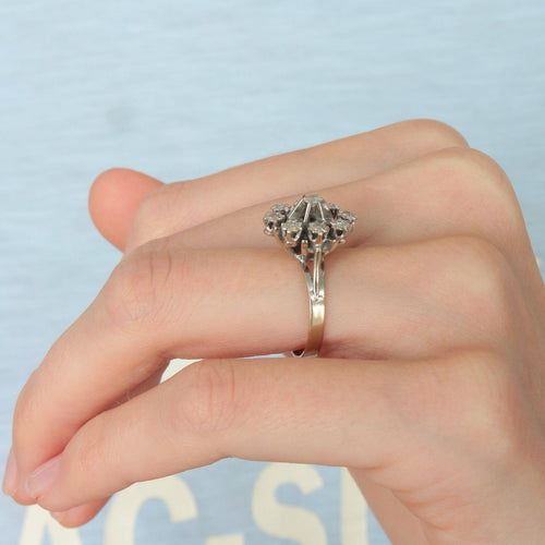 Bague 50.5 Bague Marguerite pierres blanches 58 Facettes JE255