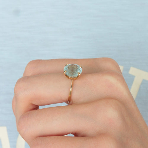 Bague 50 Bague Solitaire bleue 58 Facettes JE204