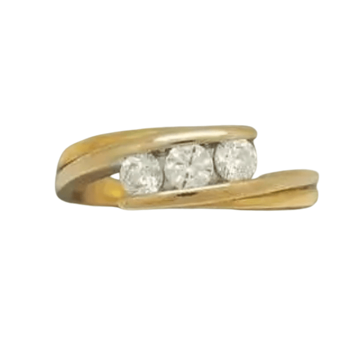 Bague 57 Bague lien en Or jaune diamants 58 Facettes