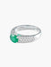Ring 52.5 EMERALD AND DIAMOND RING 58 Facettes 417 00087