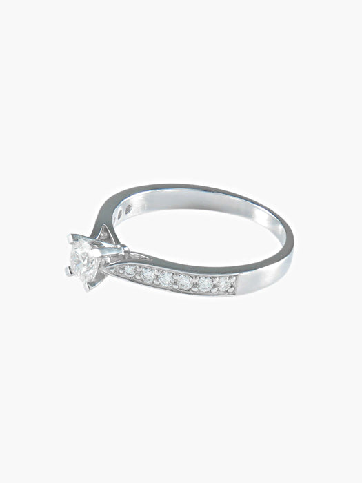 Bague 52 BAGUE SOLITAIRE JONC/BRILLANTS 58 Facettes 41250161