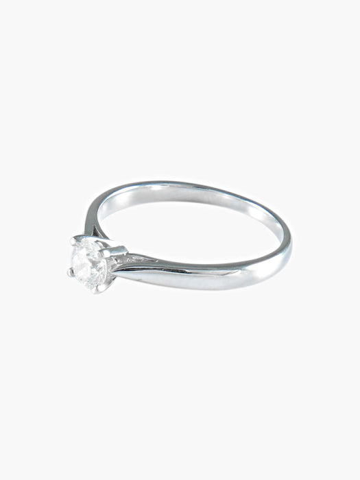 Bague 53.5 BAGUE SOLITAIRE JONC/BRILLANT 58 Facettes 412 50088