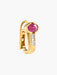 YELLOW GOLD RUBY/DIAMOND EARRINGS 58 Facettes 47900022