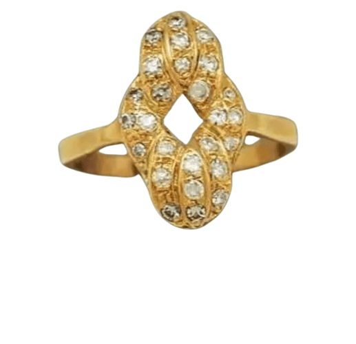 Bague 57 Bague en Or jaune, diamants 58 Facettes