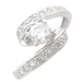 Ring 55 White gold ring, diamonds 58 Facettes AA 1556