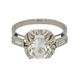 Ring Diamond and aquamarine ring 58 Facettes 25627