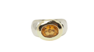Ring 52.5 Citrine two-tone gold ring 58 Facettes 32557