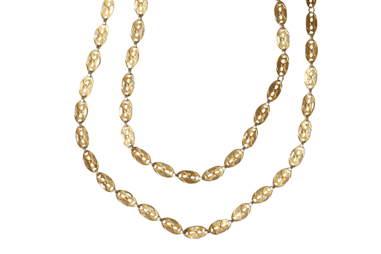 Collier Collier chaîne double or et fermoir émaillé 58 Facettes